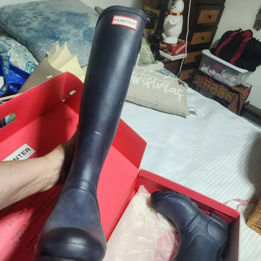 HUNTER EUC WOMENS SZ 6 ORIGINAL TALL RAIN BOOTS